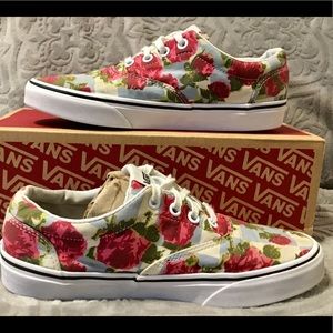 VANS ROSE FLORAL LOW TOP SNEAKERS